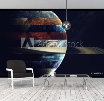 Bild på All solar system planets in one Modern minimalistic art Elements of this image furnished by NASA